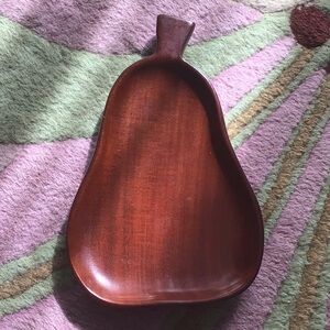 Genuine mahogany pear dish
